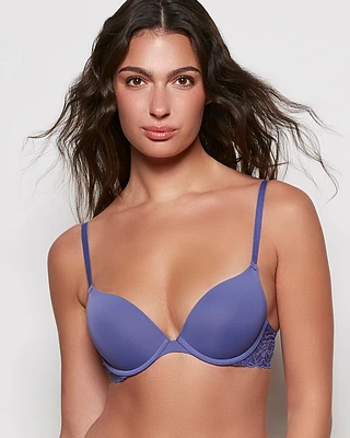 Push Up Bra with Lace Wing Dusk Blue