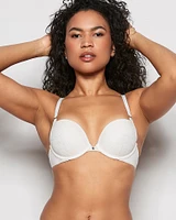 Lace Cup Push Up Bra Ivory