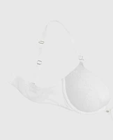 Lace Cup Push Up Bra Ivory