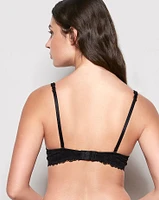 Soutien-gorge couvrant en dentelle légèrement doublé noir