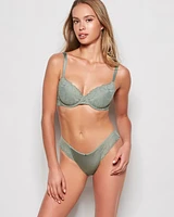 Soutien-gorge couvrant en dentelle légèrement doublé douce sauge