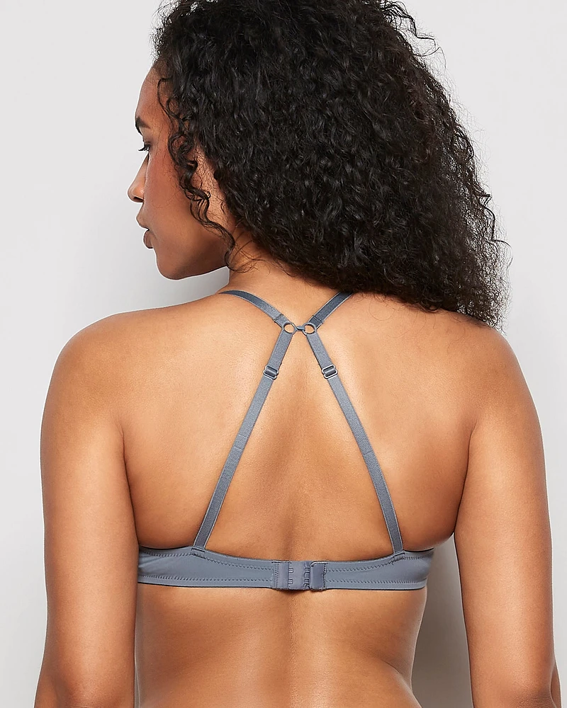 Soutien-gorge pigeonnant en dentelle ciel orageux