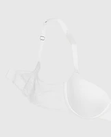 Lightly Lined Balconette Bra with Lace Ivory