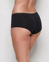 Culotte garçonne avec dentelle élémentaire noire