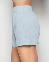 Textured Pajama Short Subdued Blue