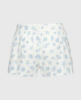 Textured Pajama Short She Sells Sea Shells