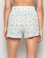 Textured Pajama Short She Sells Sea Shells