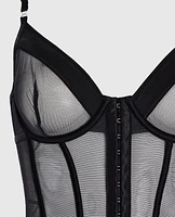 Mesh Hook-and-Eye Merrywidow Black