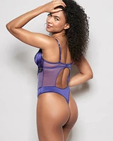 Lightly Lined Lace Bodysuit Dusk Blue