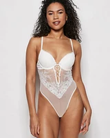 Lightly Lined Lace Bodysuit Ivory