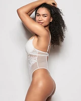 Lightly Lined Lace Bodysuit Ivory