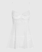 Unlined Balconette Babydoll with a Bow Ivory