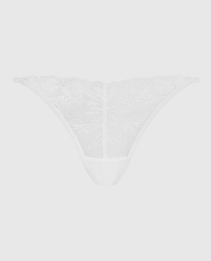 Tanga à jambe échancrée ivoire
