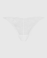 Tanga à jambe échancrée ivoire