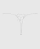 Tanga à jambe échancrée ivoire