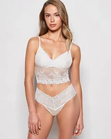 Magnificent Lace Thong Panty Ivory