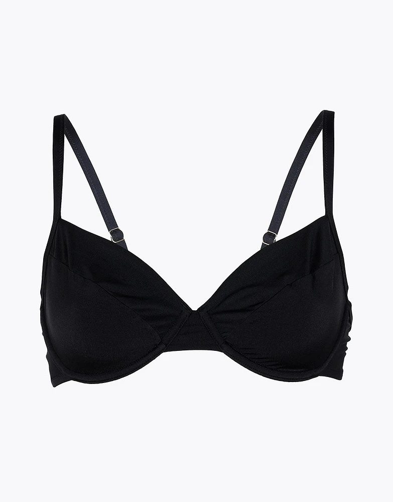Lightly Lined Bikini Top Tuxedo Black