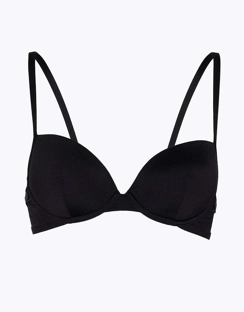 Padded Bikini Top Tuxedo Black