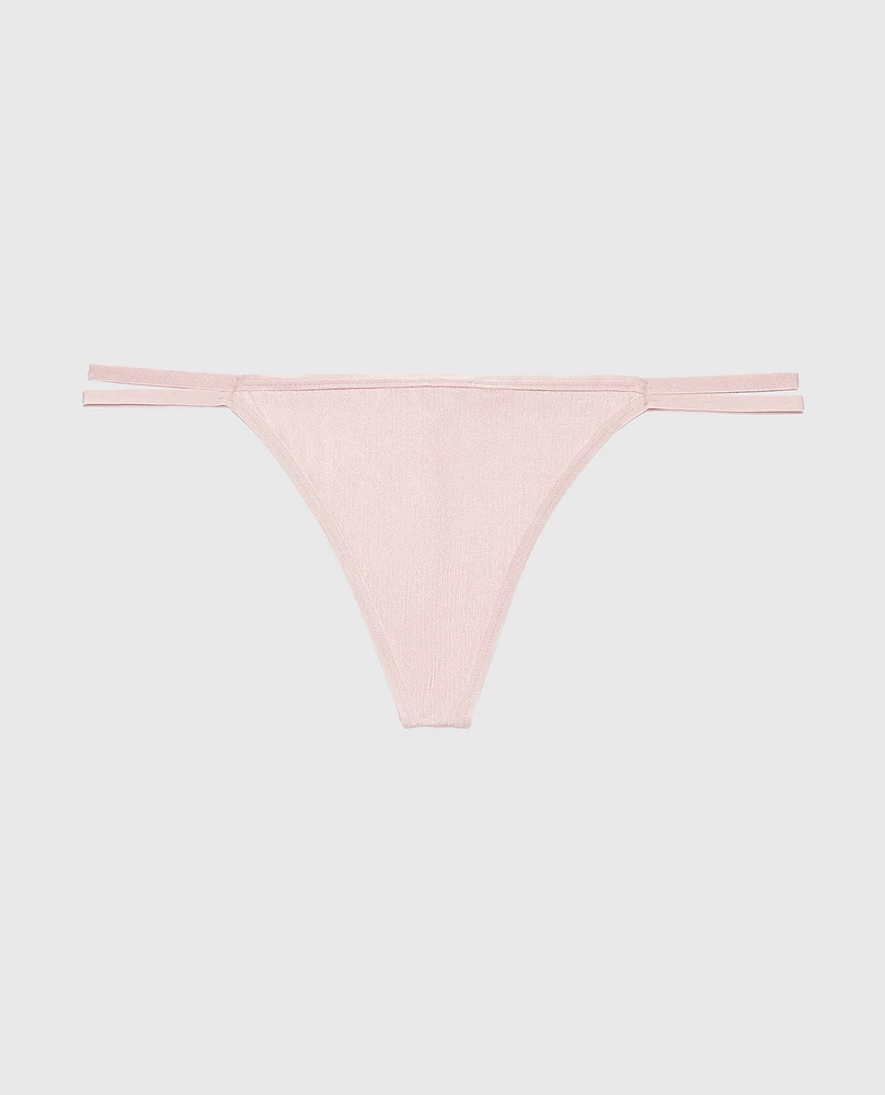 G-String Panty with Bamboo Ring Iced Lilac