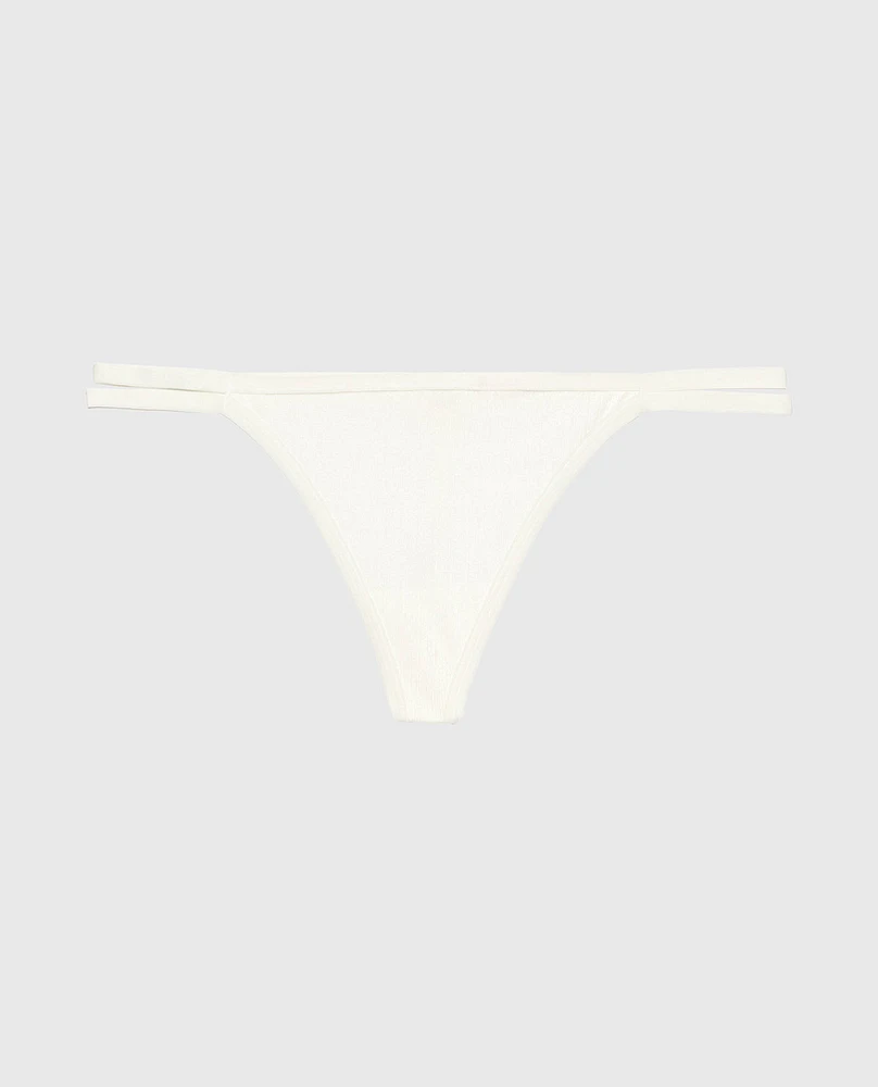 G-String Panty with Bamboo Ring Ivory