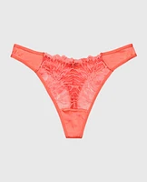 High Leg Lace Thong Panty Flare