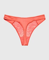 High Leg Lace Thong Panty Flare