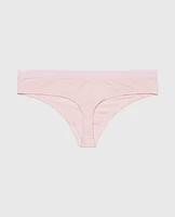 Thong Panty with Vanishing Trim Iced Lilac