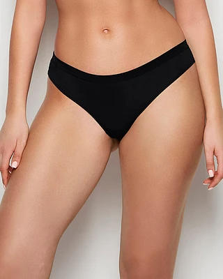 Tanga avec bande délicate smoking noir