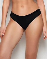 Tanga avec bande délicate smoking noir