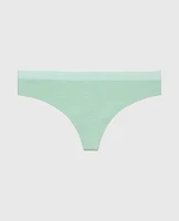 Thong Panty with Vanishing Trim Mist Green