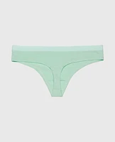 Thong Panty with Vanishing Trim Mist Green