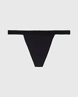 G-String Panty with Vanishing Trim Tuxedo Black