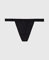 G-String Panty with Vanishing Trim Tuxedo Black