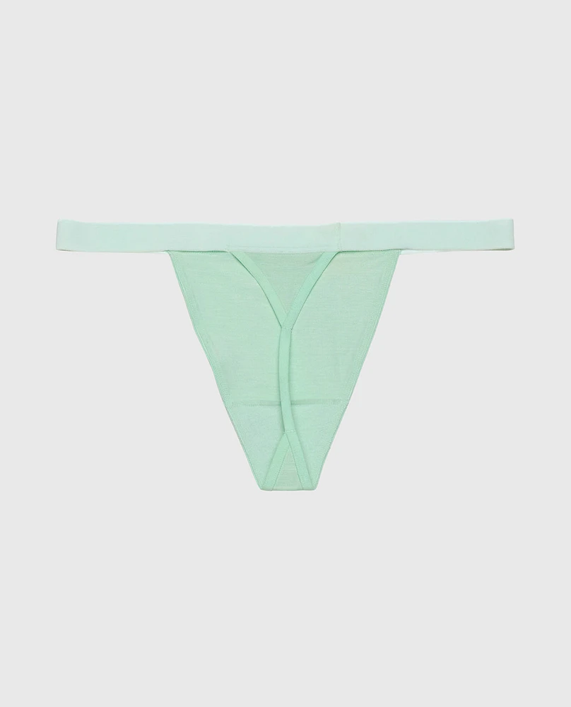 G-String Panty with Vanishing Trim Mist Green