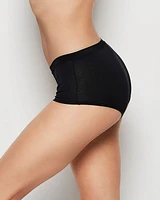 Boyshort Panty with Vanishing Trim Tuxedo Black