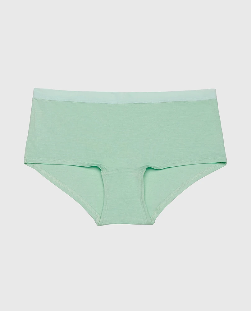 Boyshort Panty with Vanishing Trim Mist Green