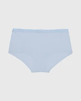Boyshort Panty with Vanishing Trim Subdued Blue