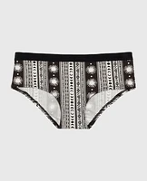 Hipster Panty with Vanishing Trim Boho Stripe