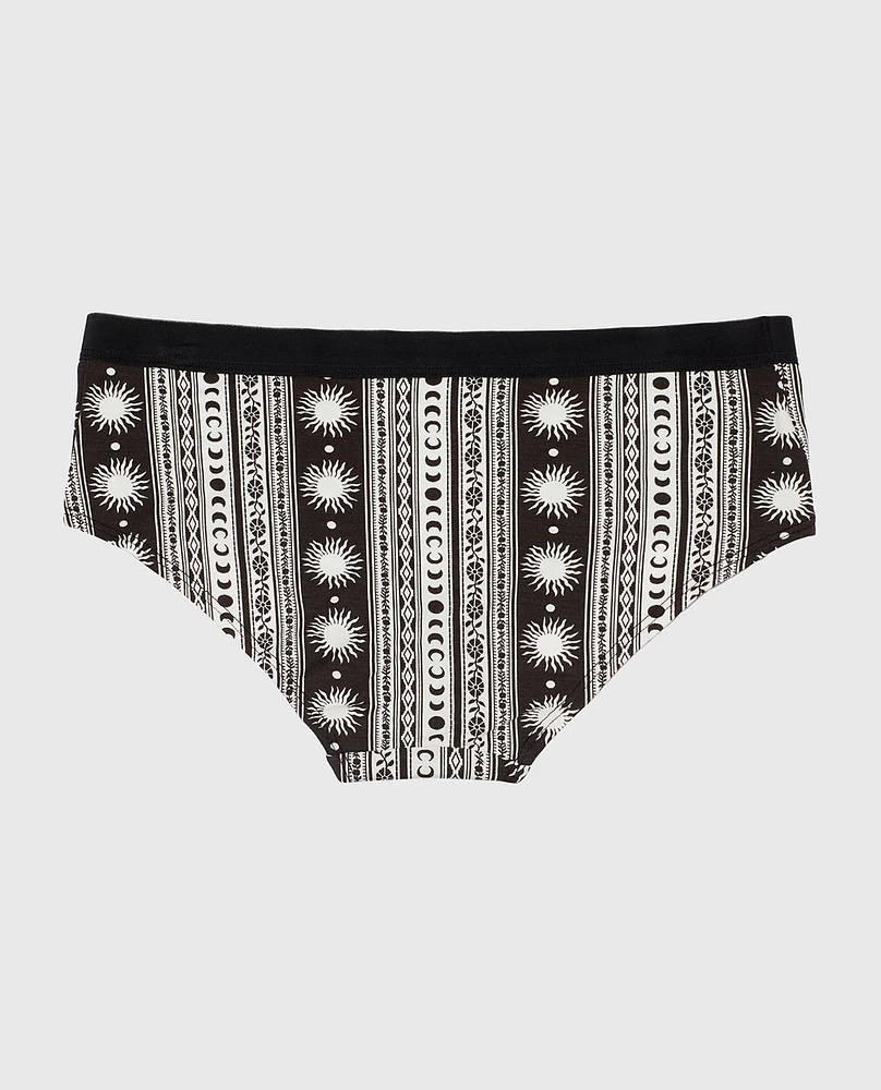 Hipster Panty with Vanishing Trim Boho Stripe