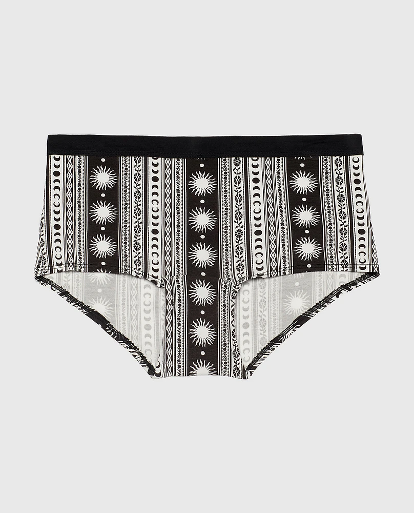 Culotte garçonne avec bande délicate rayure bohème
