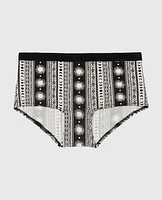 Boyshort Panty with Vanishing Trim Boho Stripe
