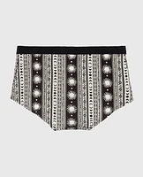 Boyshort Panty with Vanishing Trim Boho Stripe