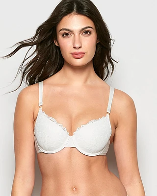 Lightly Lined Full Coverage Lace Bra Ivory