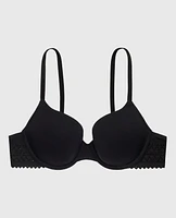 Lightly Lined Demi Bra Tuxedo Black