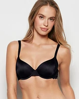 Soutien-gorge couvrant en dentelle légèrement doublé smoking noir