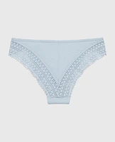 Cheeky Panty with Lace Trim Subdued Blue