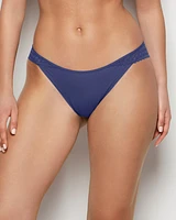 Cheeky Panty with Lace Trim Dusk Blue