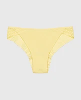 Cheeky Panty with Lace Trim Mellow Yellow