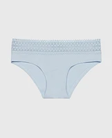 Hipster Panty with Lace Trim Subdued Blue
