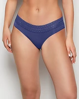 Hipster Panty with Lace Trim Dusk Blue